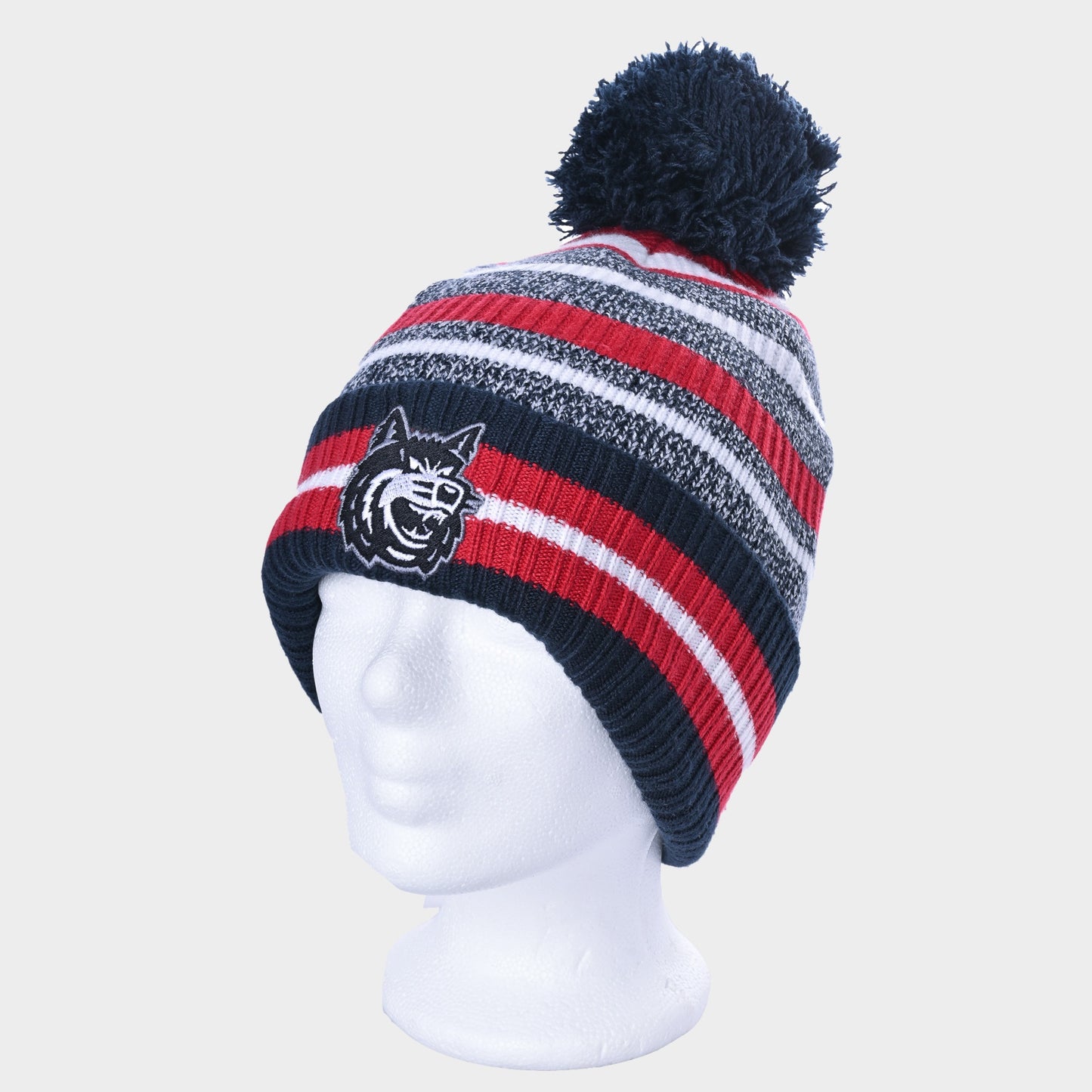 Wollmütze Bommel ~ gestreift