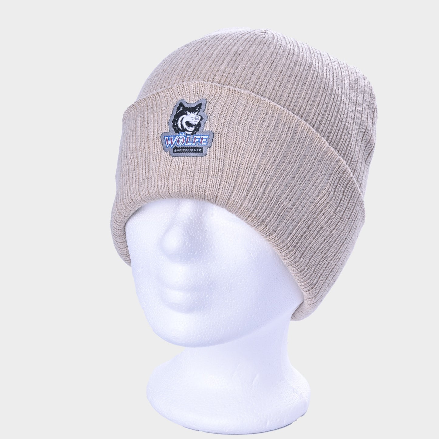 Wollmütze ~ Beanie Wölfe beige
