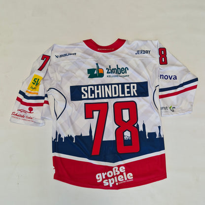 Game-Worn Trikot Auswärts Größe XL #78 Schindler