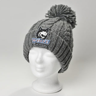 Wollmütze Bommel ~ grau