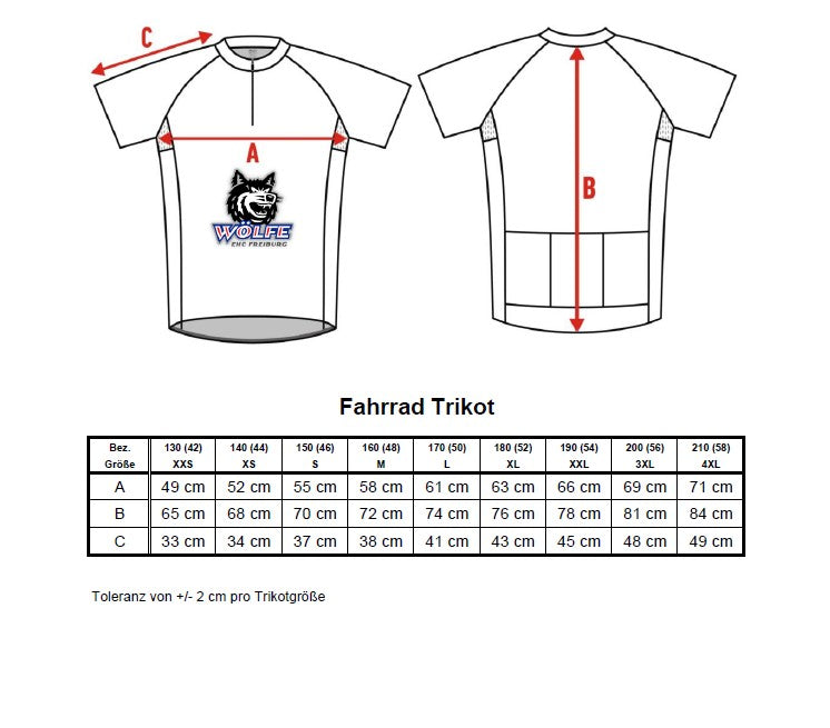 Vorrätiges Fahrrad Heimtrikot 25-26 ~ Größe 4XL #84 EHC Freiburg
