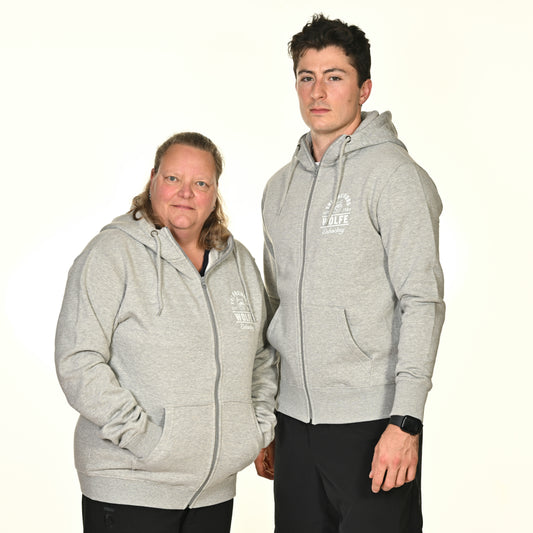 Zip-Hoodie ~ Wölfe Freiburg grau Größe XXL